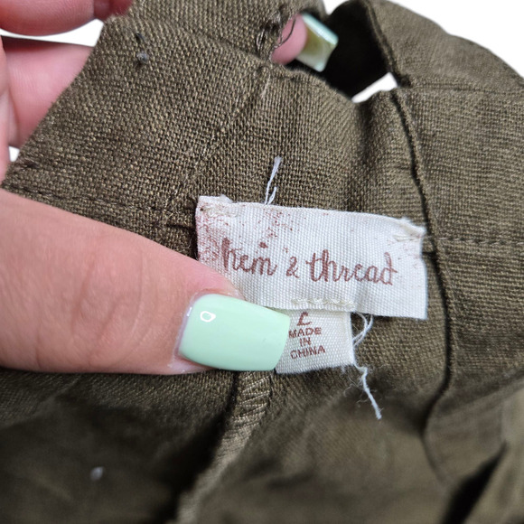 Hem & Thread Green Jumpsuit Size: L - Picture 3 of 6